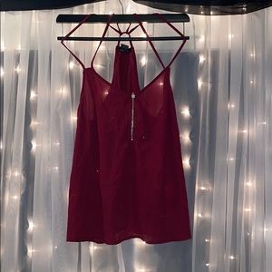 Sheer Burgundy tank 💋
